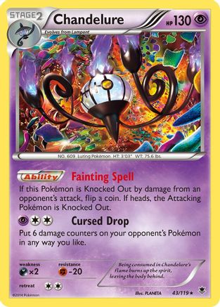 Chandelure (43/119) [XY: Phantom Forces] Reverse Holofoil
