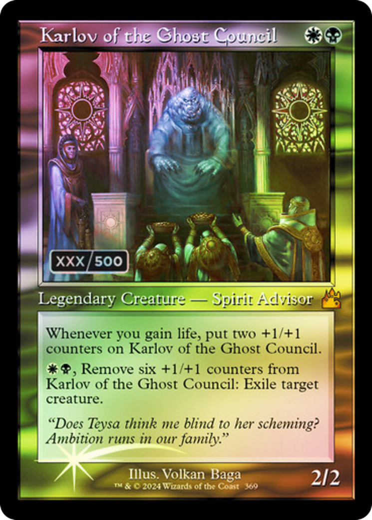 Karlov of the Ghost Council (Retro) (Serialized) [Ravnica Remastered] | Silver Goblin