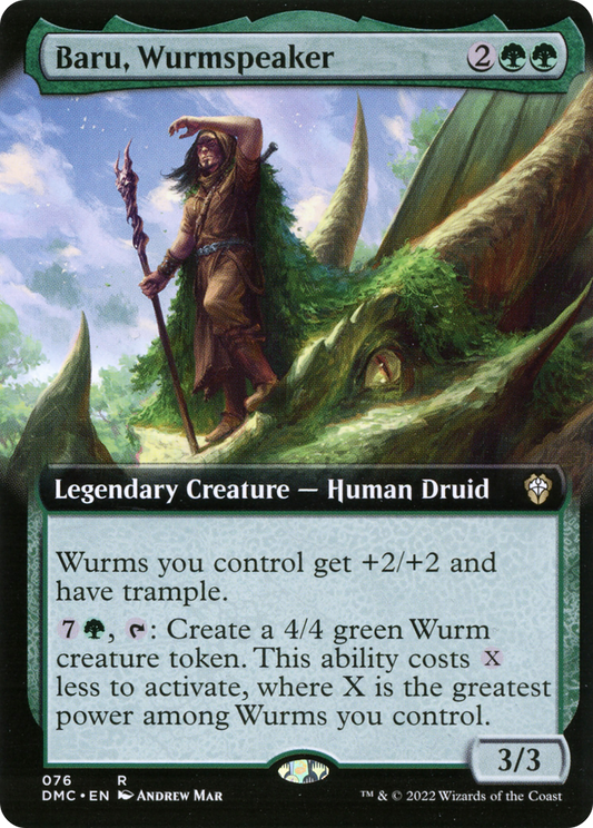 Baru, Wurmspeaker (Extended Art) [Dominaria United Commander] Foil