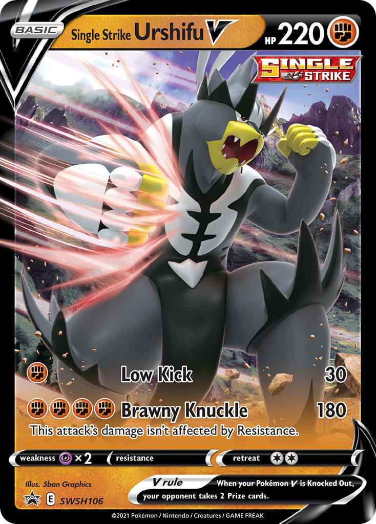 Single Strike Urshifu V (SWSH106) (Jumbo Card) [Sword & Shield: Black Star Promos] | Silver Goblin