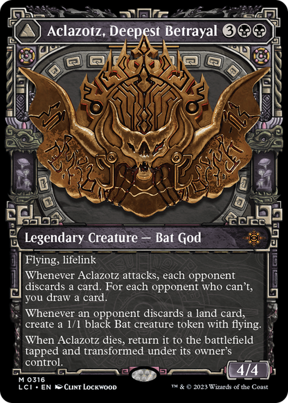 Aclazotz, Deepest Betrayal // Temple of the Dead (Showcase) [The Lost Caverns of Ixalan] Foil