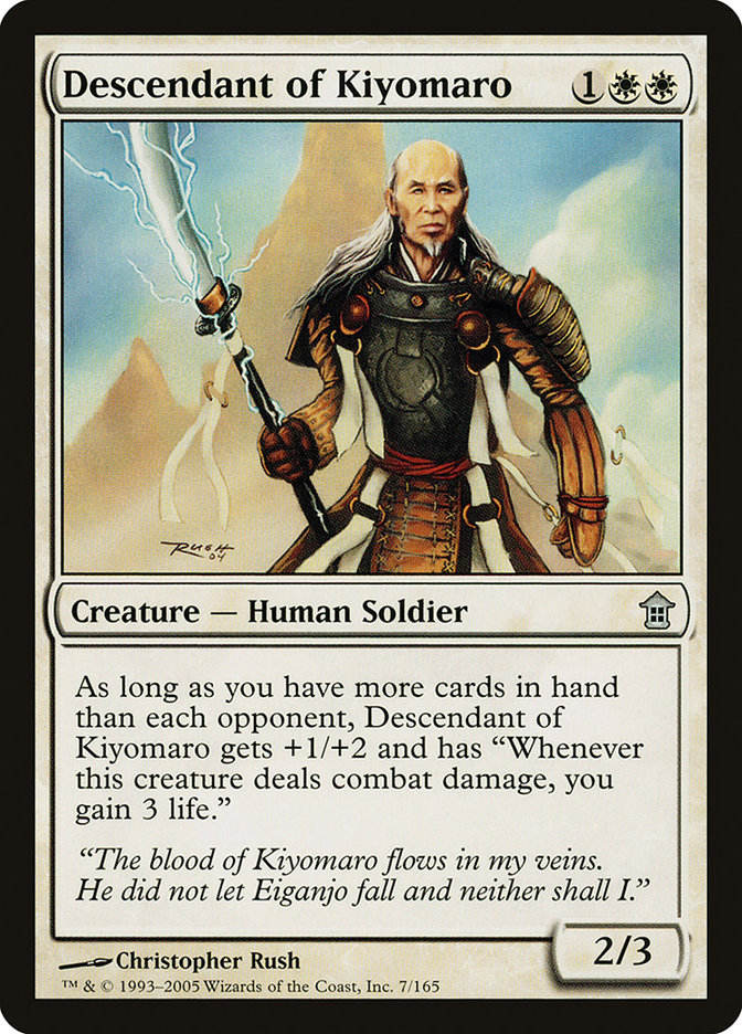 Descendant of Kiyomaro [Saviors of Kamigawa] | Silver Goblin