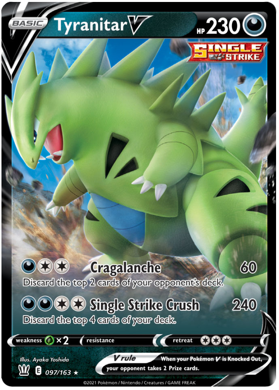 Tyranitar V (097/163) [Sword & Shield: Battle Styles] | Silver Goblin