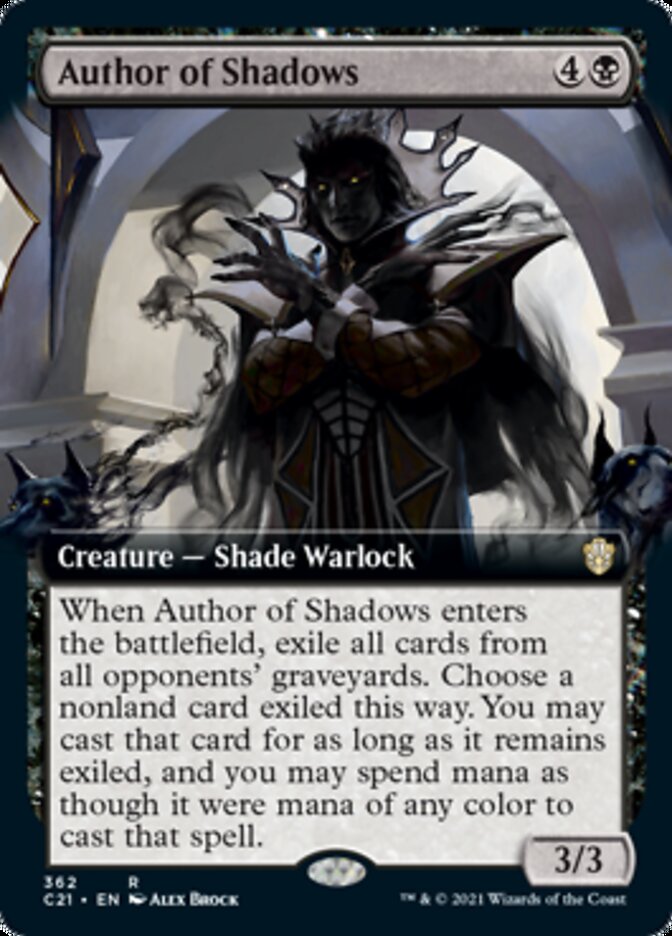 Author of Shadows (Extended Art) [Commander 2021] | Silver Goblin