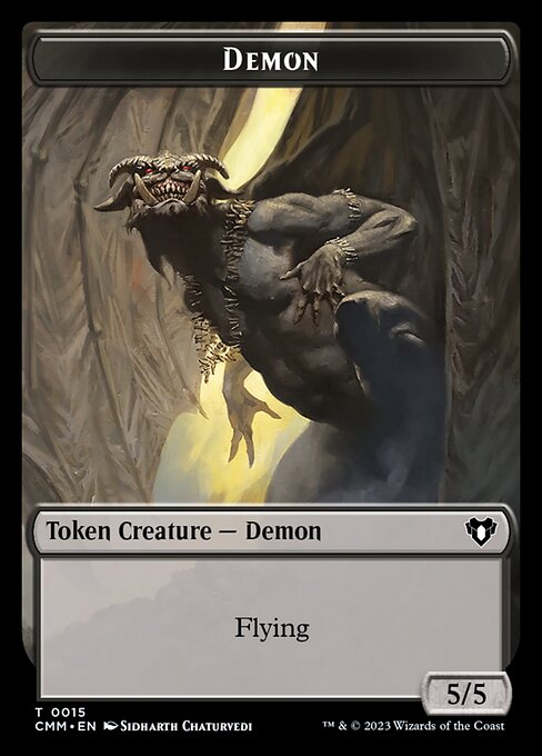 Treasure // Demon Double-Sided Token [Commander Masters Tokens] | Silver Goblin