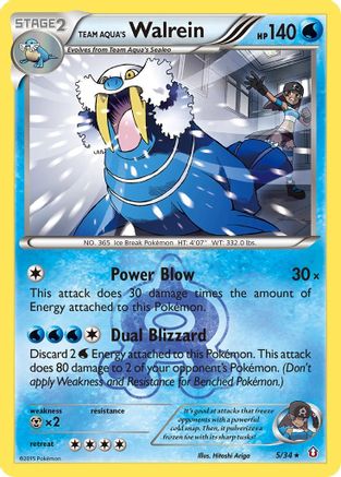 Team Aqua's Walrein (5/34) [XY: Double Crisis] | Silver Goblin