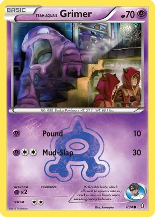 Team Aqua's Grimer (7/34) [XY: Double Crisis] | Silver Goblin