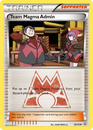 Team Magma Admin (29/34) [XY: Double Crisis] | Silver Goblin