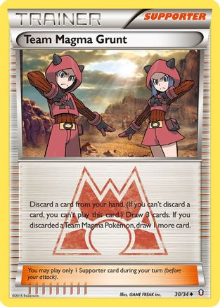 Team Magma Grunt (30/34) [XY: Double Crisis] | Silver Goblin