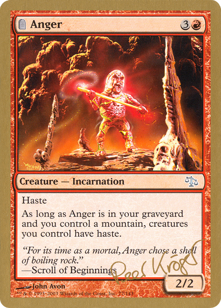 Anger (Peer Kroger) [World Championship Decks 2003] | Silver Goblin