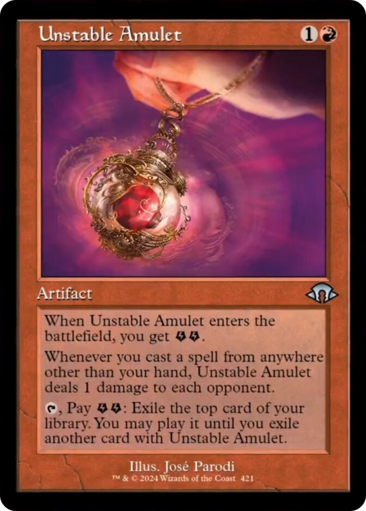 Unstable Amulet (Retro) [Modern Horizons 3] | Silver Goblin