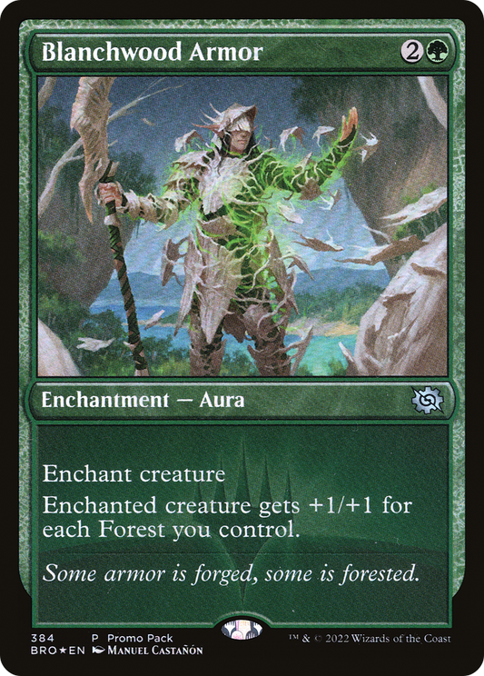 Blanchwood Armor (Promo Pack) [The Brothers' War Promos] Foil