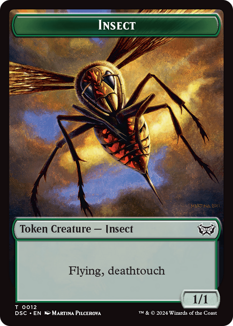 Insect (0012) // Spider Double-Sided Token [Duskmourn: House of Horror Commander Tokens] | Silver Goblin