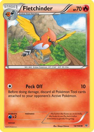 Fletchinder (14/108) [XY: Roaring Skies] | Silver Goblin