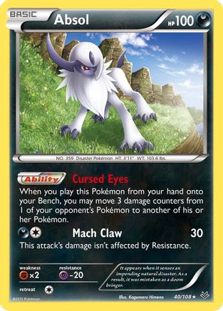 Absol (40) Reverse Holofoil - XY  Roaring Skies