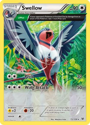 Swellow (72/108) [XY: Roaring Skies] | Silver Goblin