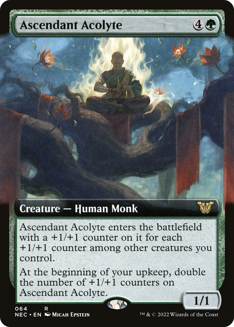 Ascendant Acolyte (Extended Art) [Kamigawa: Neon Dynasty Commander] | Silver Goblin