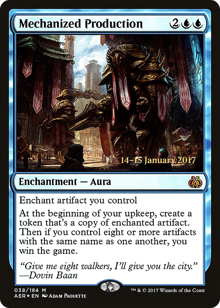 Mechanized Production [Aether Revolt Prerelease Promos] | Silver Goblin