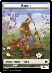 Rabbit // Splash Lasher Double-Sided Token [Bloomburrow Tokens] | Silver Goblin