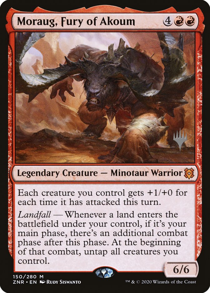 Moraug, Fury of Akoum (Promo Pack) [Zendikar Rising Promos] | Silver Goblin