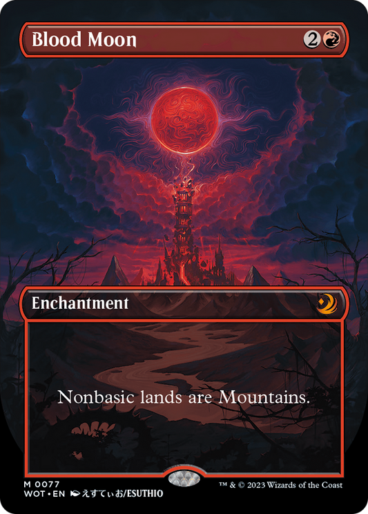 Blood Moon (Anime Borderless) [Wilds of Eldraine: Enchanting Tales] Foil
