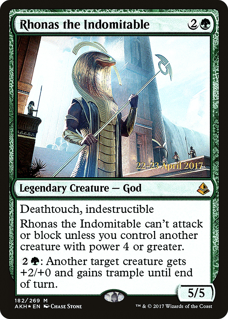 Rhonas the Indomitable [Amonkhet Prerelease Promos] | Silver Goblin