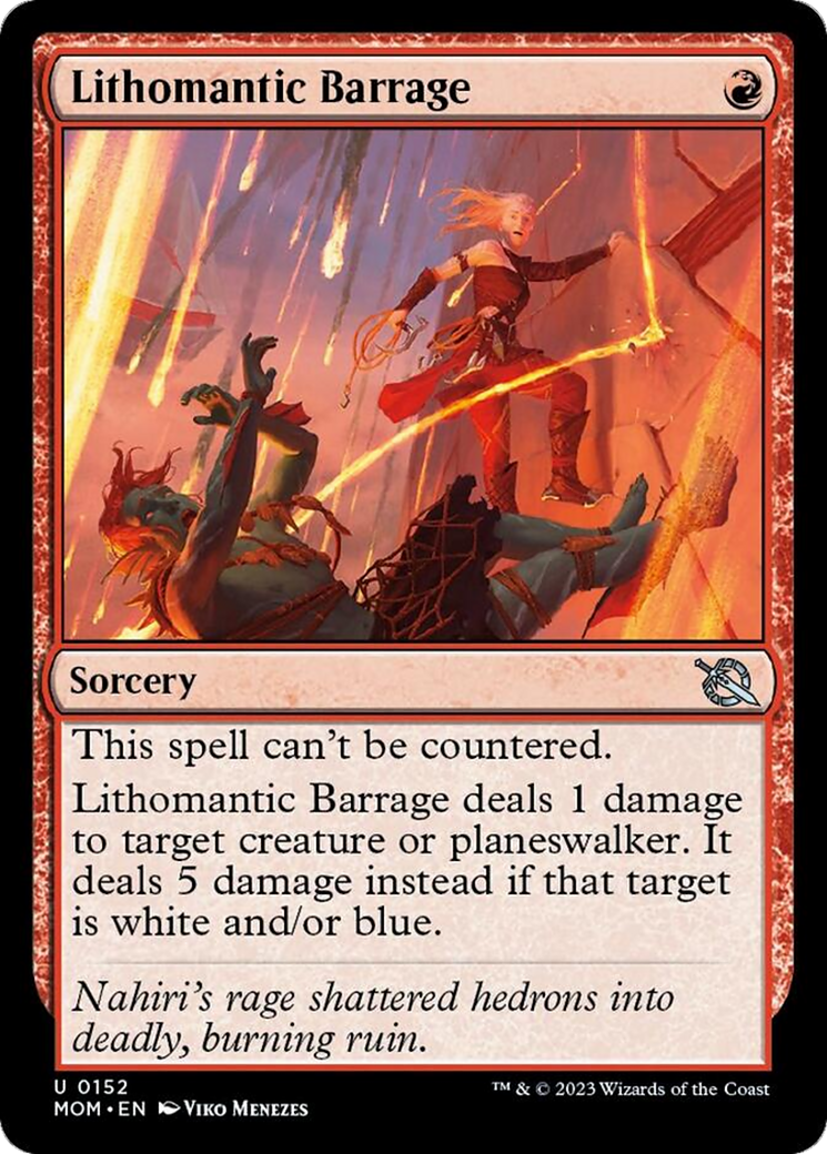 Lithomantic Barrage [March of the Machine] | Silver Goblin