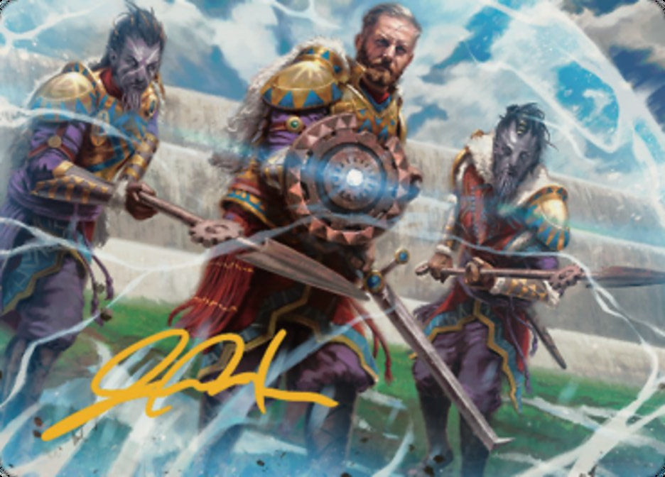 Argivian Phalanx Art Card (Gold-Stamped Signature) [Dominaria United Art Series]