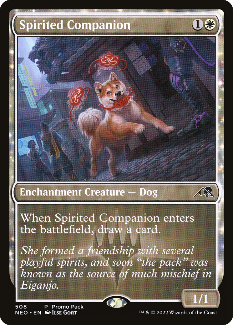 Spirited Companion (Promo Pack) [Kamigawa: Neon Dynasty Promos] | Silver Goblin