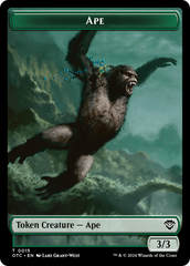 Ape // Shark Double-Sided Token [Outlaws of Thunder Junction Commander Tokens] | Silver Goblin