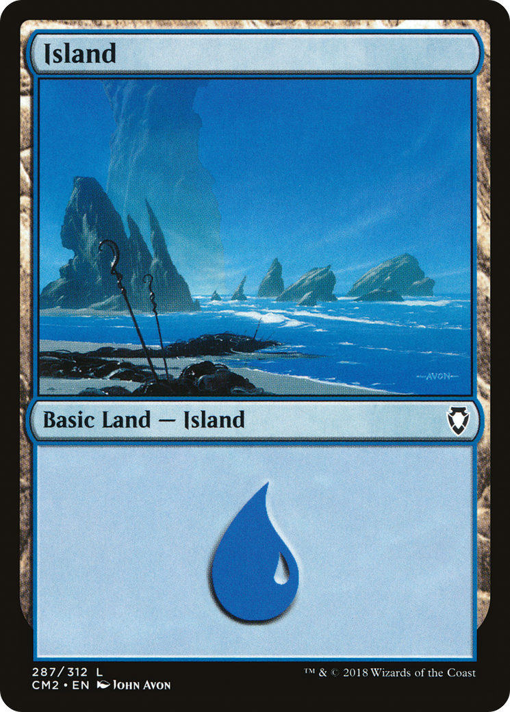 Island (287) [Commander Anthology Volume II] | Silver Goblin