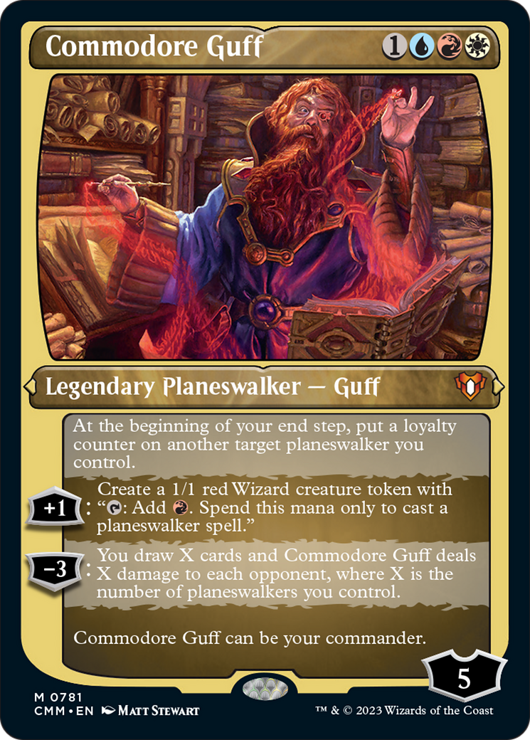 Commodore Guff (Display Commander) (Foil Etched) [Commander Masters] | Silver Goblin