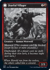 Fearful Villager // Fearsome Werewolf [Innistrad: Double Feature] | Silver Goblin