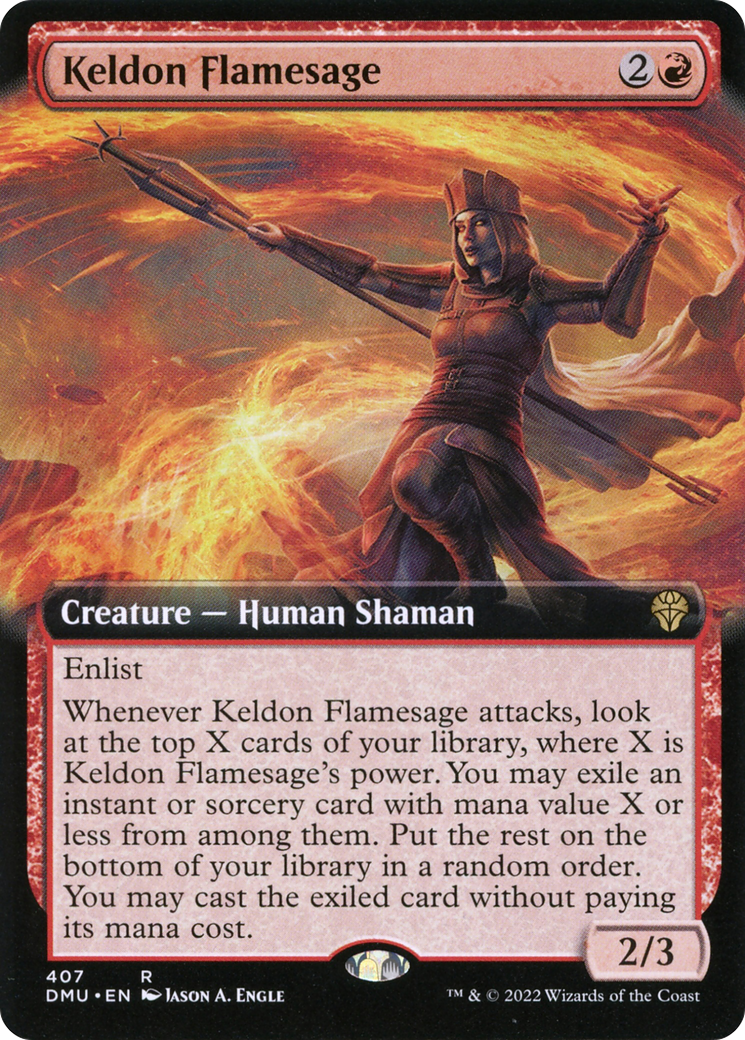 Keldon Flamesage (Extended Art) [Dominaria United] | Silver Goblin