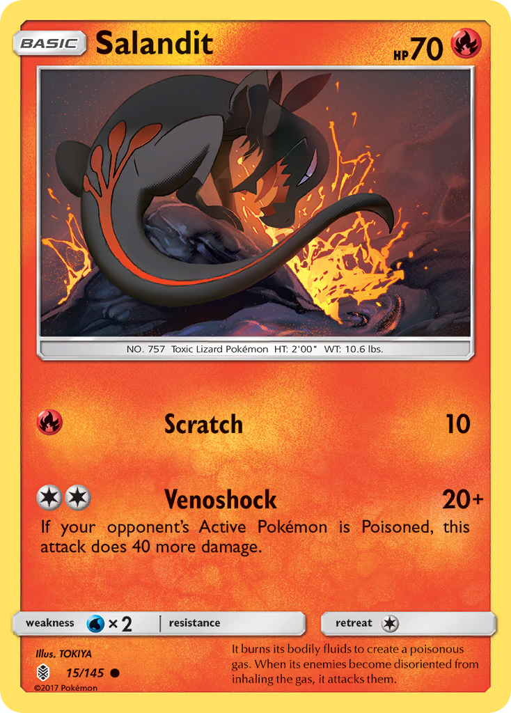 Salandit (15/145) [Sun & Moon: Guardians Rising] | Silver Goblin