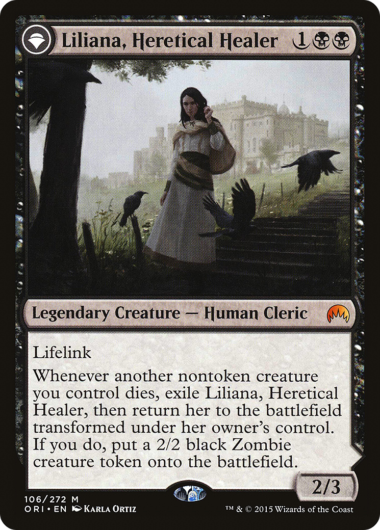 Liliana, Heretical Healer // Liliana, Defiant Necromancer [Magic Origins] | Silver Goblin