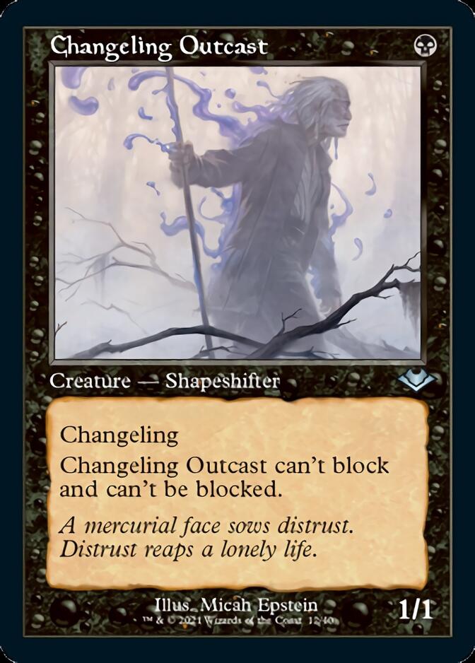 Changeling Outcast (Retro Foil Etched) [Modern Horizons] | Silver Goblin