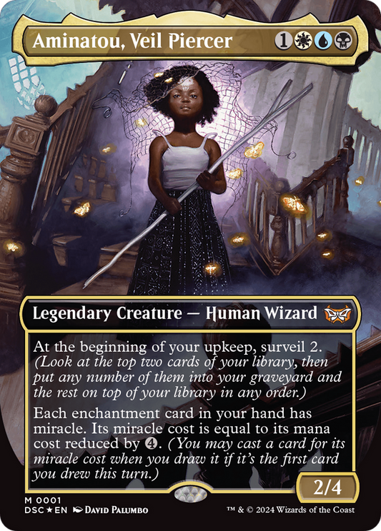 Aminatou, Veil Piercer (Borderless) [Duskmourn: House of Horror Commander] Foil