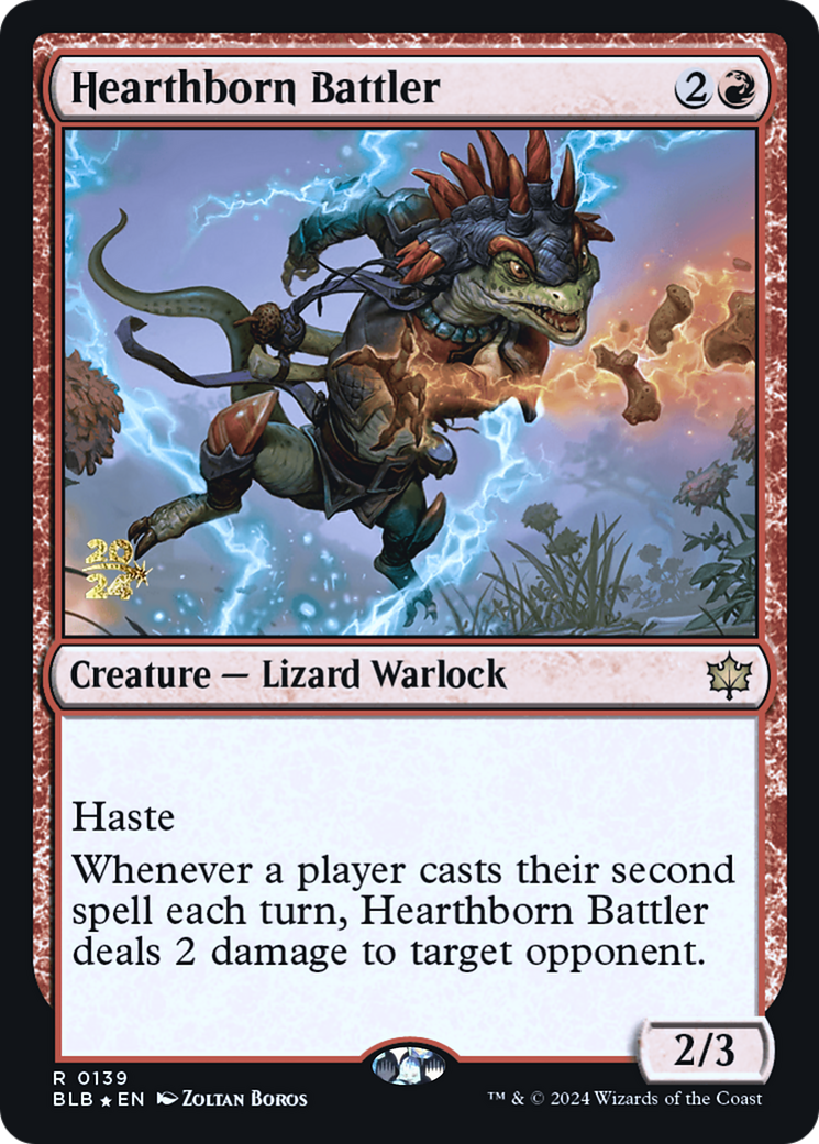 Hearthborn Battler [Bloomburrow Prerelease Promos] | Silver Goblin