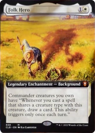 Folk Hero (Extended Art) [Commander Legends: Battle for Baldur's Gate] | Silver Goblin