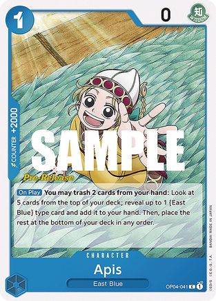 Apis (OP04-041) Pre-Release Cards