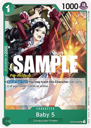 Baby 5 (OP04-032) Pre-Release Cards