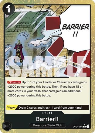 Barrier!! (Textured Foil) (OP04-095) Foil