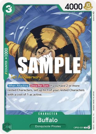 Buffalo (OP05-031) 1st Anniversary Tournament Cards