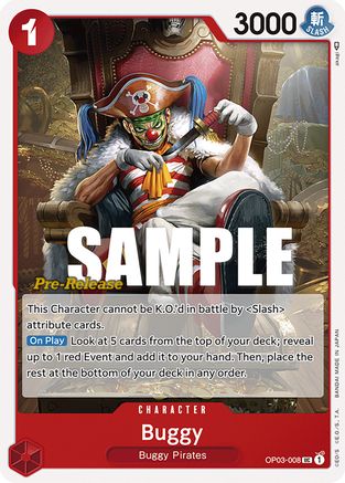 Buggy (008) (OP03-008) Pre-Release Cards