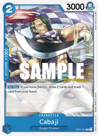 Cabaji (OP02-052) Pre-Release Cards