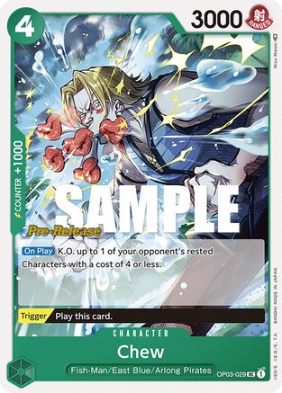 Chew (OP03-029) Pre-Release Cards