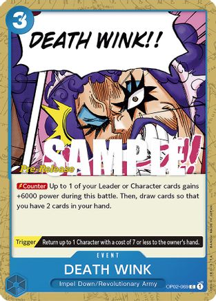 DEATH WINK (OP02-069) Pre-Release Cards