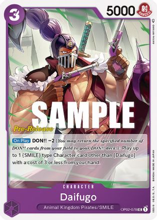 Daifugo (OP02-078) Pre-Release Cards