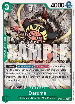 Daruma (OP06-029) Pre-Release Cards